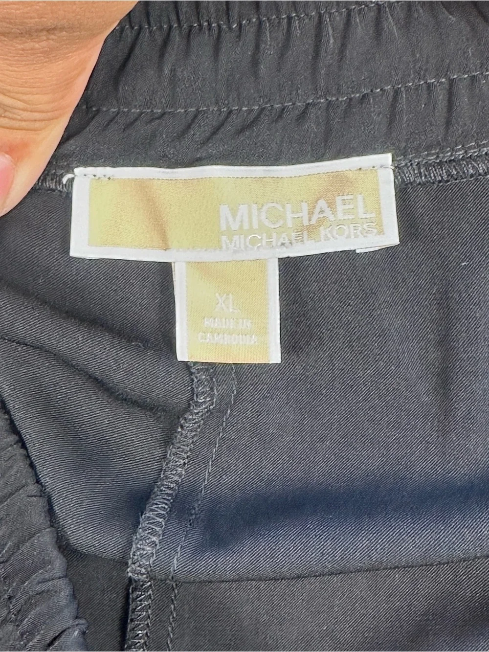 Michael Michael Kors Women’s Black Cargo Jogger Pants XL Drawstring Pull-On
